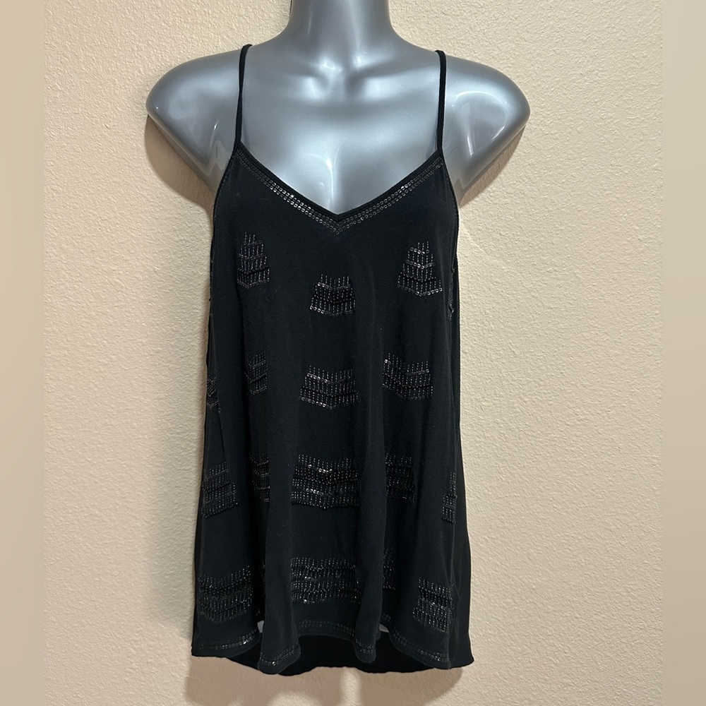 EXPRESS Beaded Racerback Tank Top, S